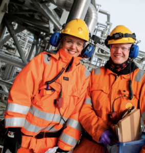 To Shell-ansatte på plattform
