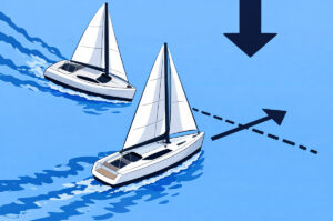 Lobåt viker for lebåt : Når to seilbåter har vinden inn fra samme side, skal båten som er "nærmest" vinden vike for den andre. Ta ikke vinden fra andre seilere!